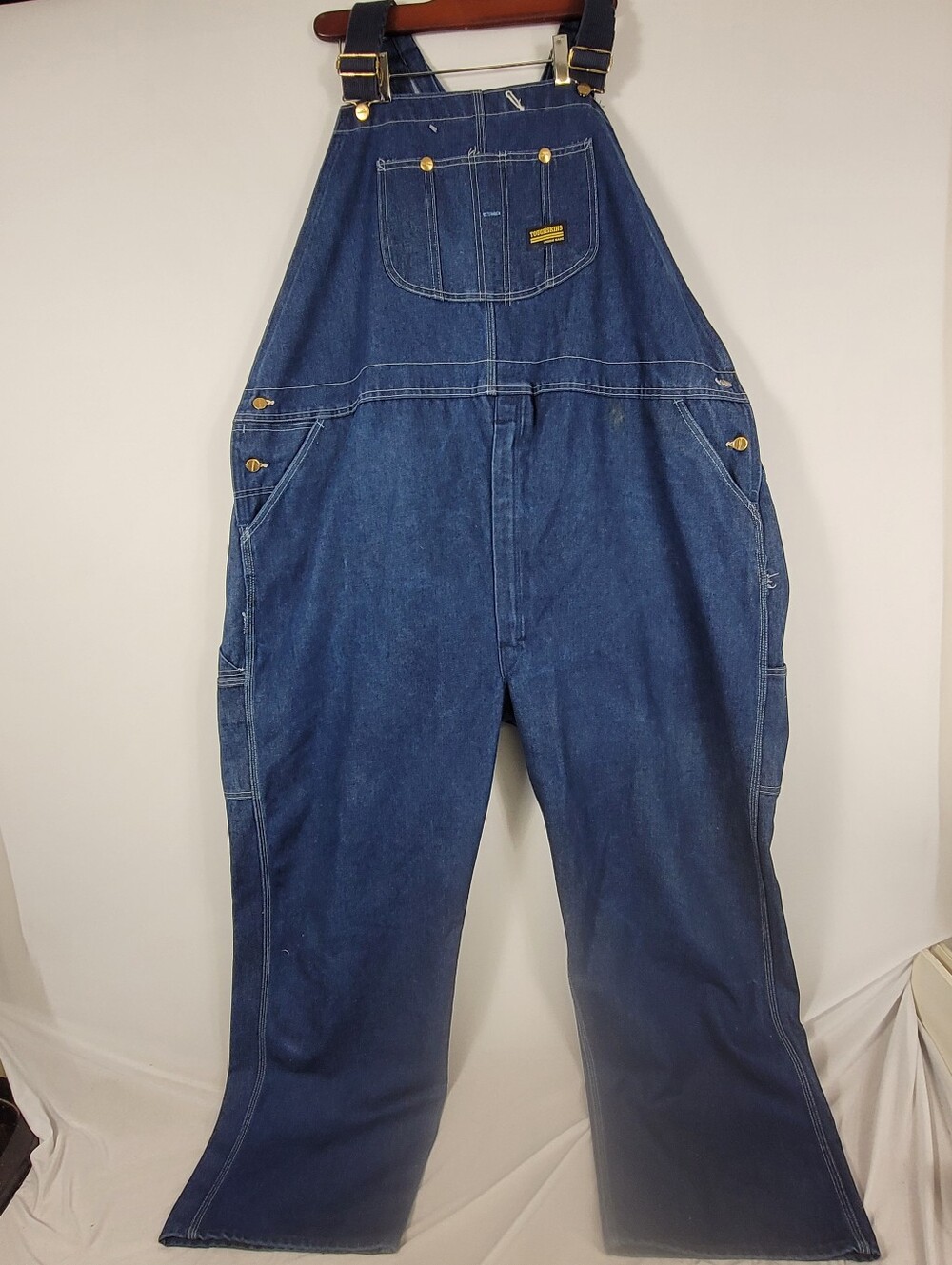 .vintage Toughskins Denim Overalls Size 56 By 32
